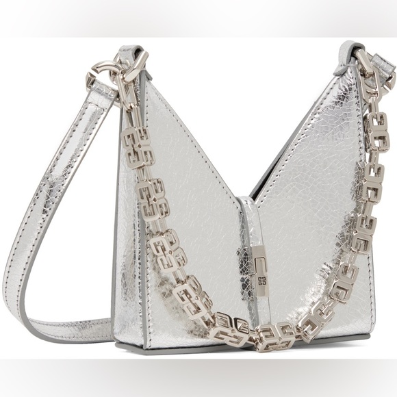 Givenchy Micro Cut-Out Bag in Silver with box like new - Picture 2 of 8